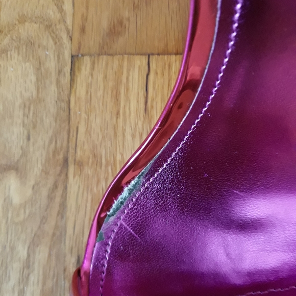 NWOT Guess Pink Metallic Open Toe Ankle Strap Heels Sz. 8.5 - Picture 4 of 7